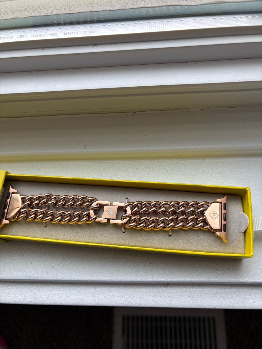 Kendra Scott Double Chain Apple Watch Band in Rose Gold Tone Stainless Steel - Picture 6 of 8